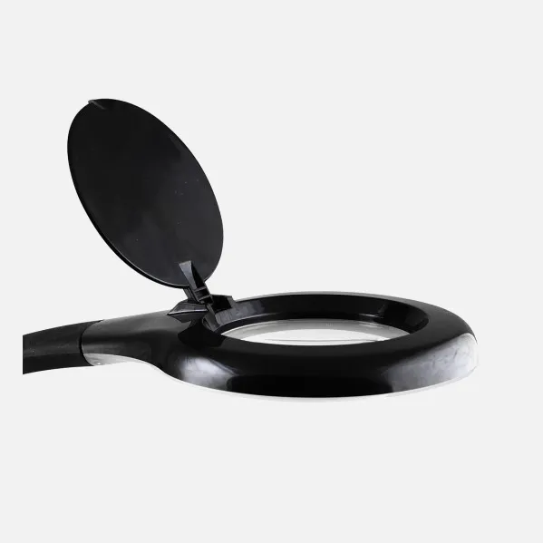 Flexo Plath Negro 8w 595lm 5000k C/lupa Reg.intens Flexib Orientab Tactil 43x18x38cm