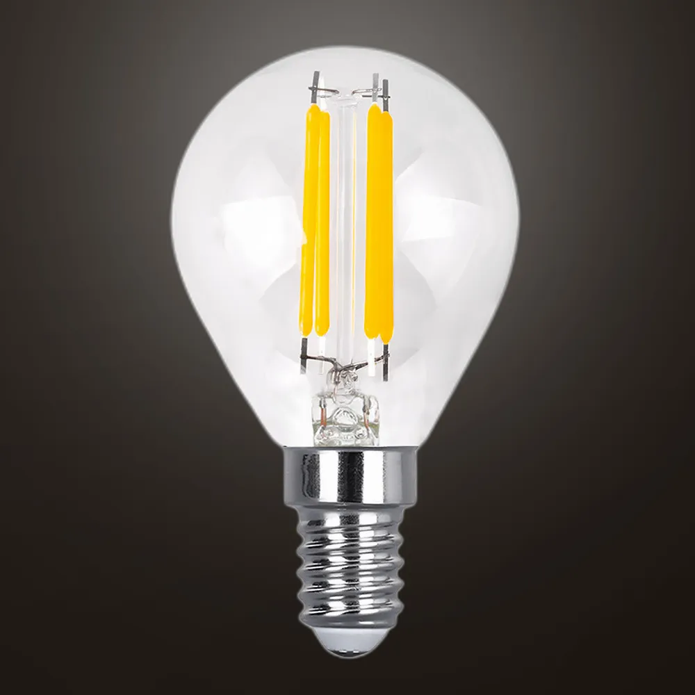 Bombilla Filamento Esferica 7x4,5d 4w 450lm E14 Clara 2700k