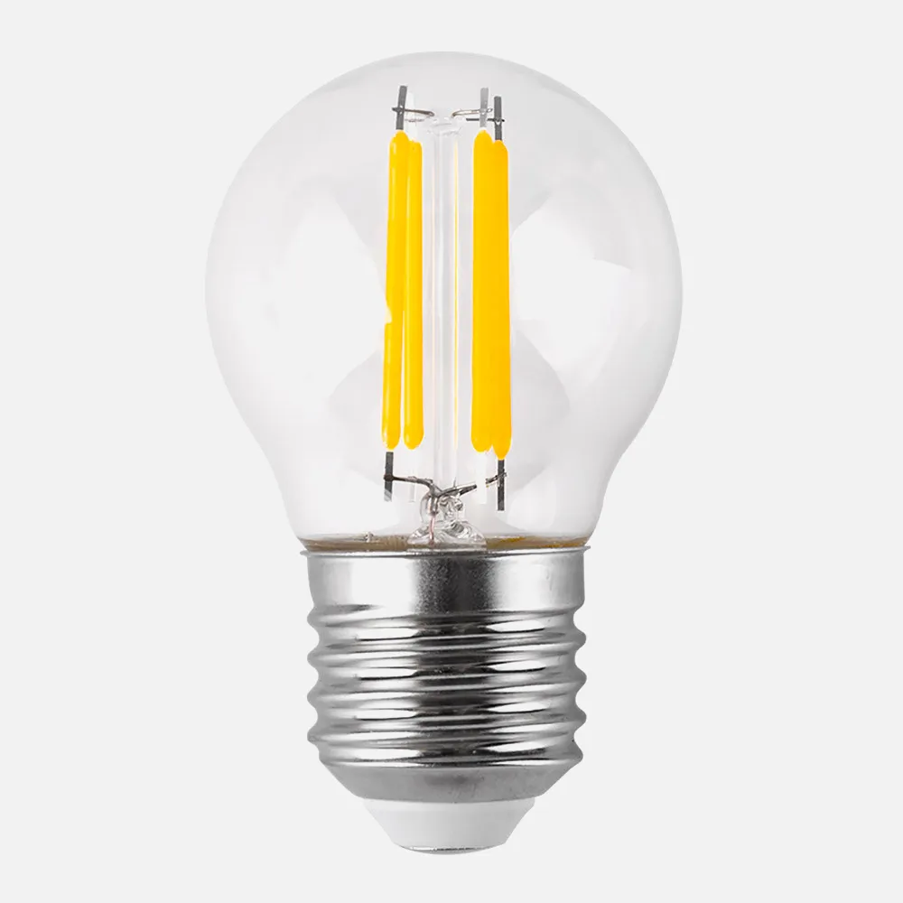 Bombilla Filamento Esferica 7x4,5d 4w Clara E27 450lm 2700k