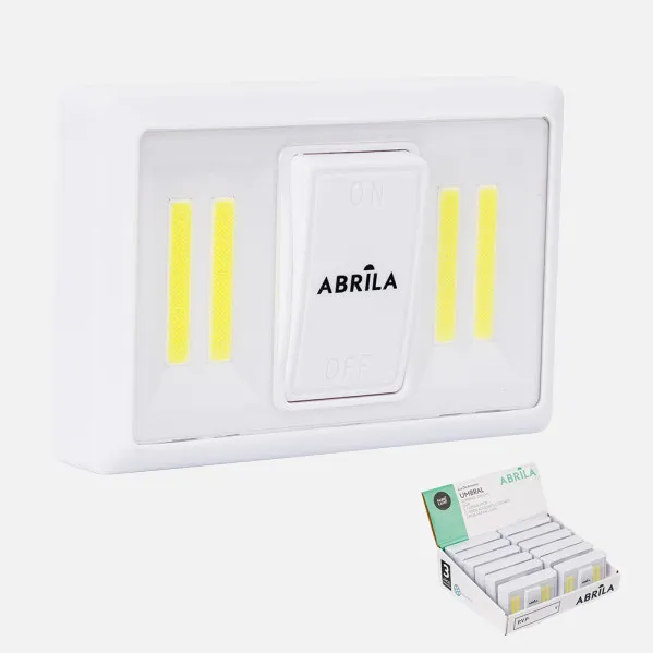 Luz De Armario Led Cob Umbral 200lm C/interruptor 3x11,5x7,5cm Iman, Adhesivo Y Colgar