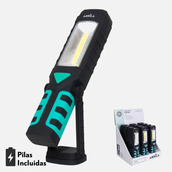 Torch Led Of Work Foton 3en1 Lit+2cob+emergency 300lm Based Magnetic And Hook Giratorio