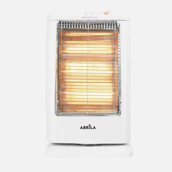 Heater Elec.Radiant 1200w White 3-power Oscillating 3-element,tip-over protection,carry handle 55x33x23 Cm