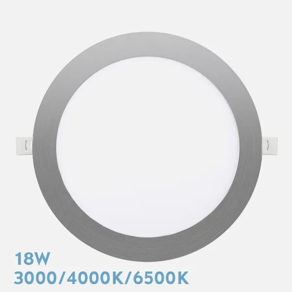 Recessed downlight Silex 18w 3000-4000-6500k Nickel 1620lm Round 22,5d Cut-out 20d