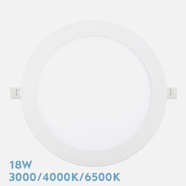 Recessed downlight Silex 18w 3000-4000-6500k White 1620lm Round 22,5d Cut-out 20d