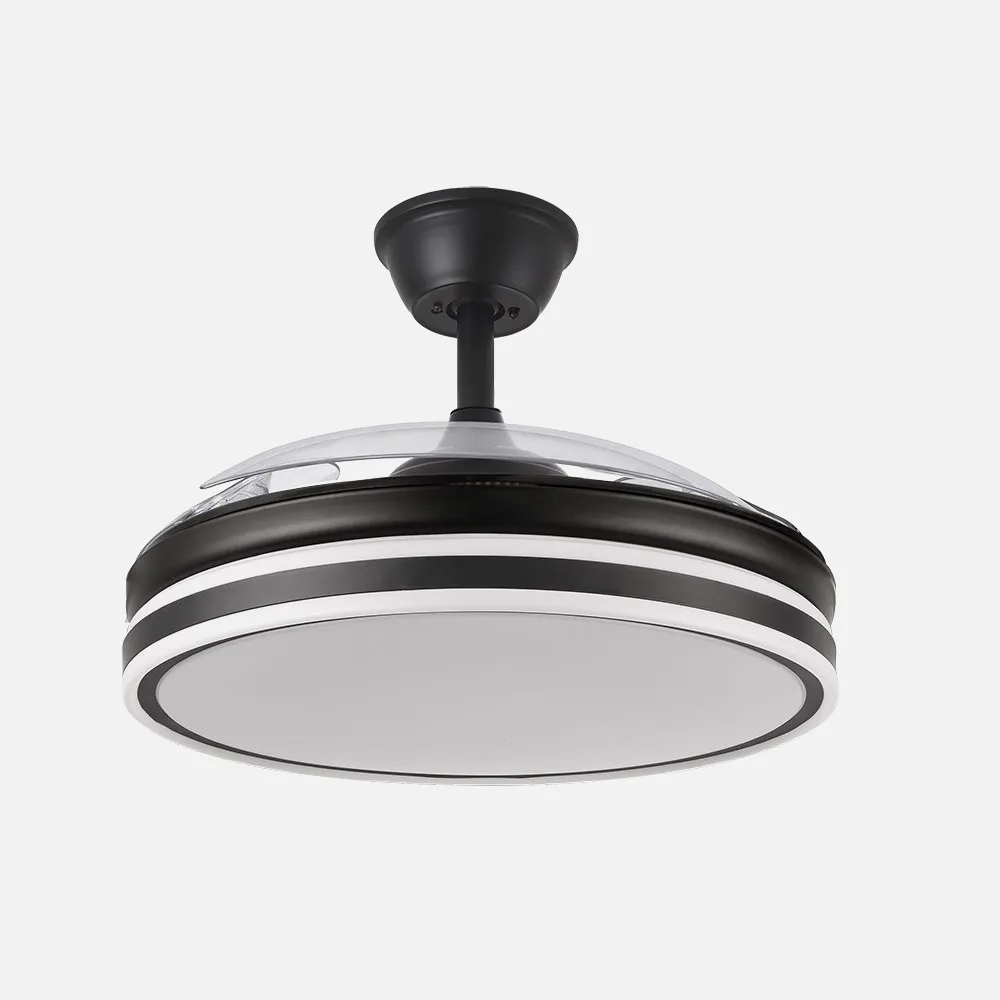 Ventilador Bayomo 72w 6120lm Negro 3 Aspas Desp. 32/47x49/108d.3 Color.motor Dc.remoto