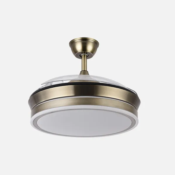 Ventilador Dc Bayomo Cuero 72w 6120lm 91d 3asp.desplegables 3000-4000-6000k Remoto, Temporizador, Memoria