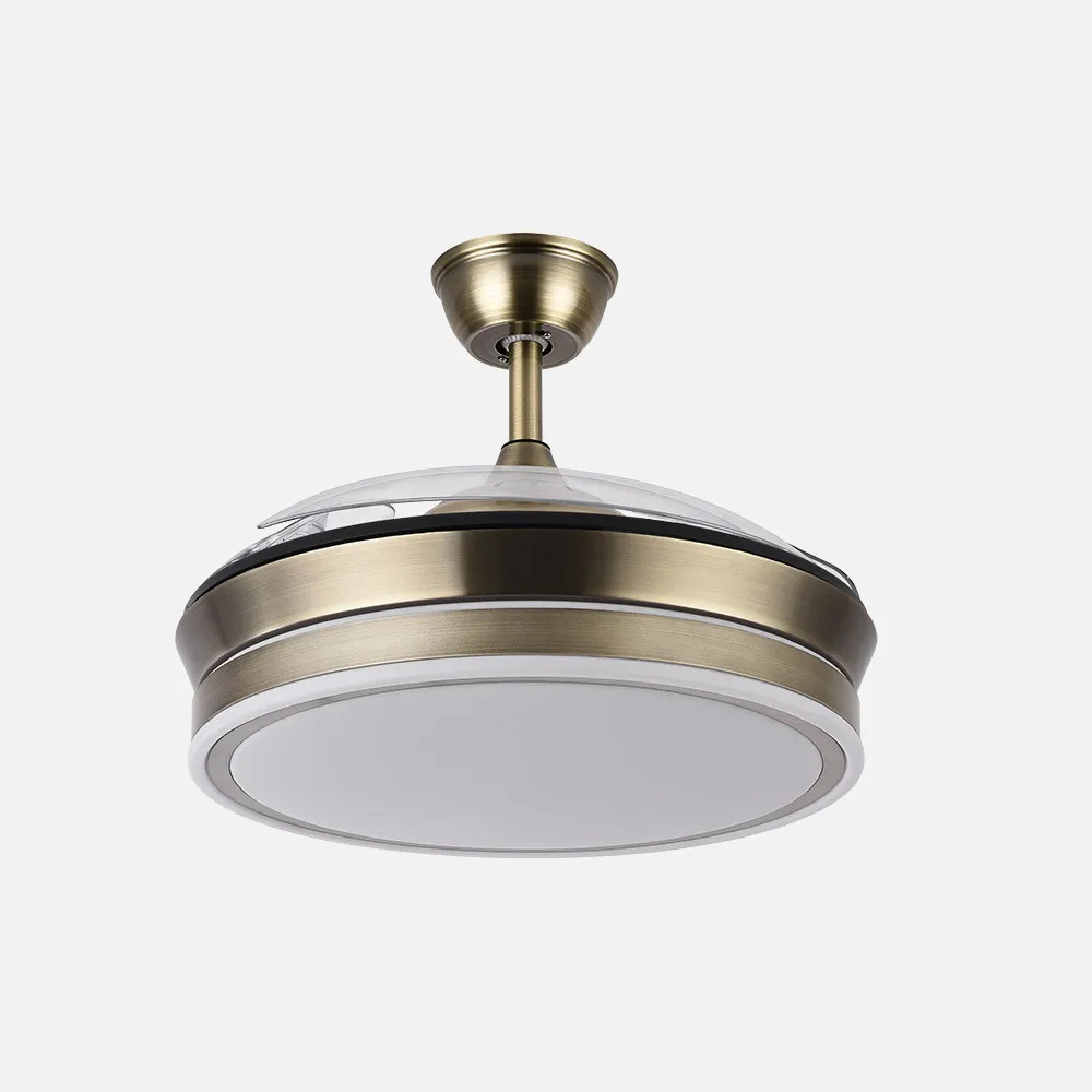 Ventilador Dc Bayomo Cuero 72w 6120lm 91d 3asp.desplegables 3000-4000-6000k Remoto, Temporizador, Memoria