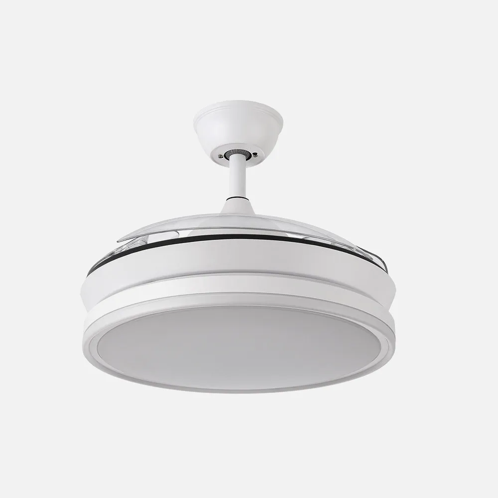 Ventilador Dc Bayomo Blanco 72w 6120lm 91d 3asp.desplegables 3000-4000-6000k Remoto, Temporizador, Memoria