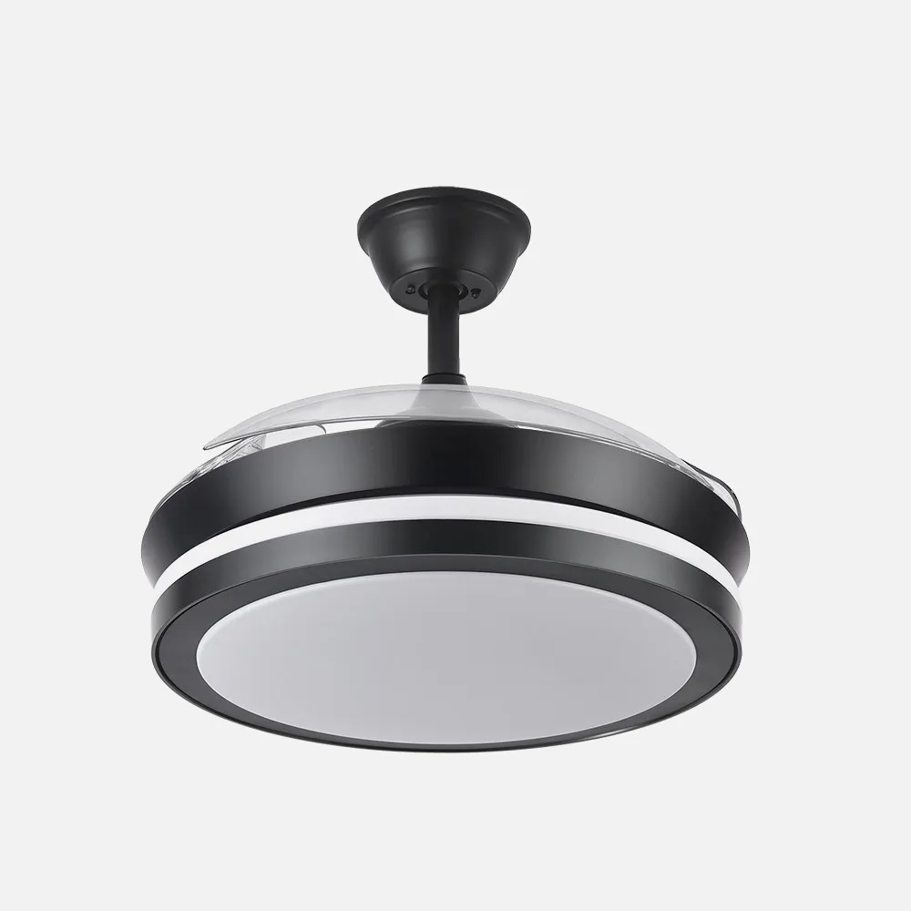 Ventilador Dc Esparta Negro  Mini 72w 6120lm 91d 3asp.d Esp.3000-4000-6000k Remoto+tempor+memori