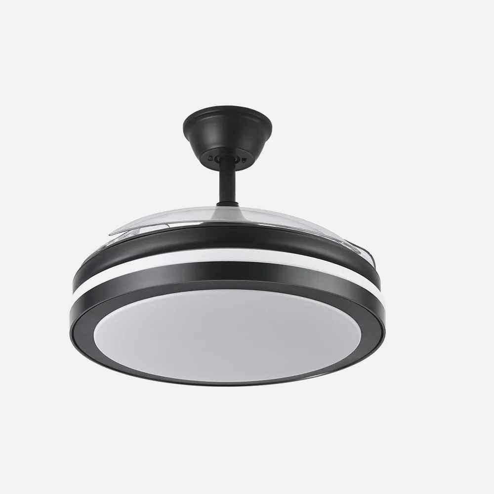 Ventilador Dc Esparta Plus 72w 6120lm Negro 107d 3aspas Desp.3000-4000-6000k Remoto+ Temporizador+ Memoria