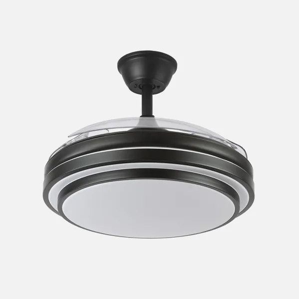 Ventilador Dc Ibe 59w 6980lm Negro 3 Asp.desp. 107d 3000-4000-6000k Remoto, Memoria Y Temporizador