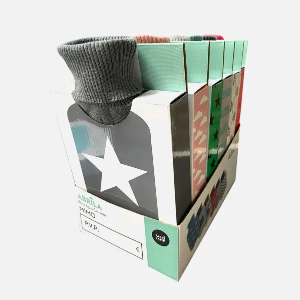 Hot Water Bottle Mimo 1,7l Grey Flamingos Lining 20x32x4cm Flexible Pleasant To The Touch