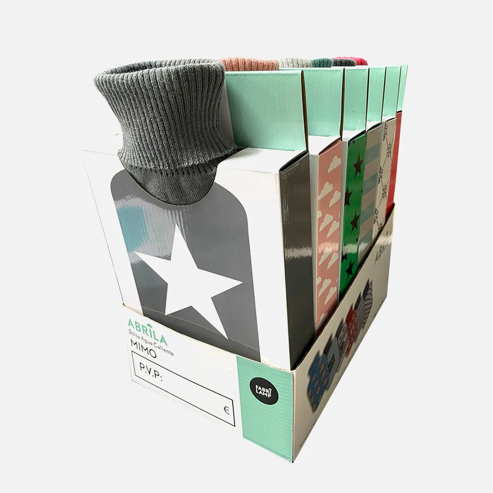 Bolsa Agua Caliente Mimo 1,7l Forro Gris Flamencos 20x32x4cm Flexible Agradable Al Tacto