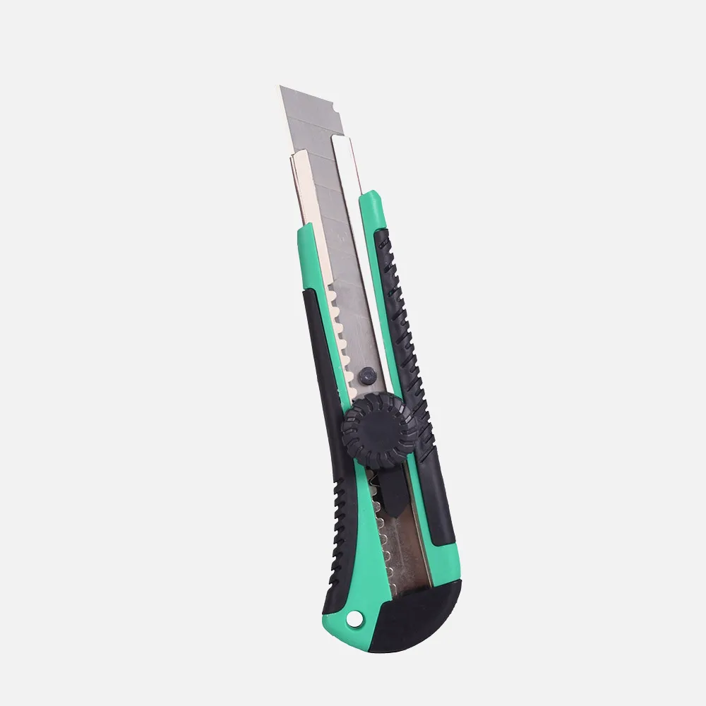 195861806 - Cúter 18mm Precise Green/black Retractable Stainless Blockade Goes Antideslizante Ergonomic guarda4cuch 3x16x4,5cm