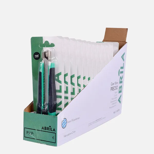 Cuter 18mm Preciso Verde/nego Retractil Guia Inox. Bloqueo Antideslizante Ergonomico Guarda4cuch 2x16,5x3,5cm