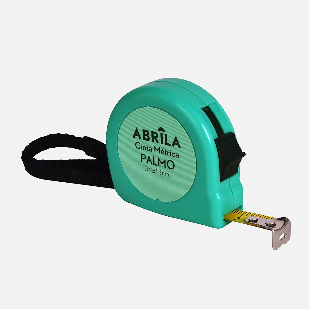 195413006 - Metric Tape Palmo 3mx13mm Green C/blockade, Stick Magnetic,clip And Carry handle