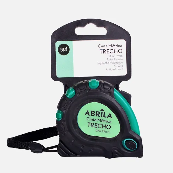 Metric Tape Trecho 5mx19mm Black/green Autobloqueo,stick Magnetic,clip,antideslizane