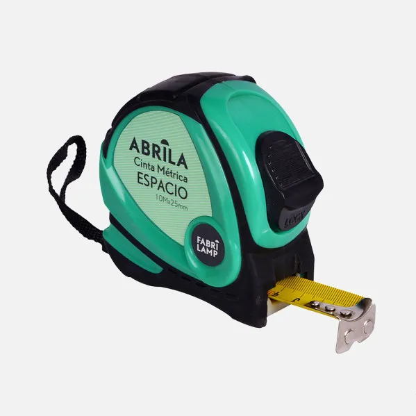 Cinta Metrica Espacio 10mx25mm Negr/verde Clip,asa Enganche Magnetico,bloqueo Y Ergonomico