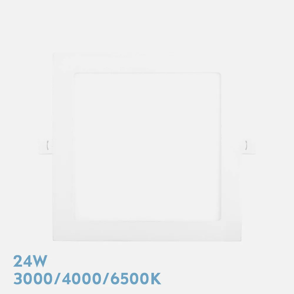 Downlight Empotrar Abaco 24w 3000-4000-6500k Blanco 2160lm Cuadrado 1,3x22,5x22,5cm Corte 20d