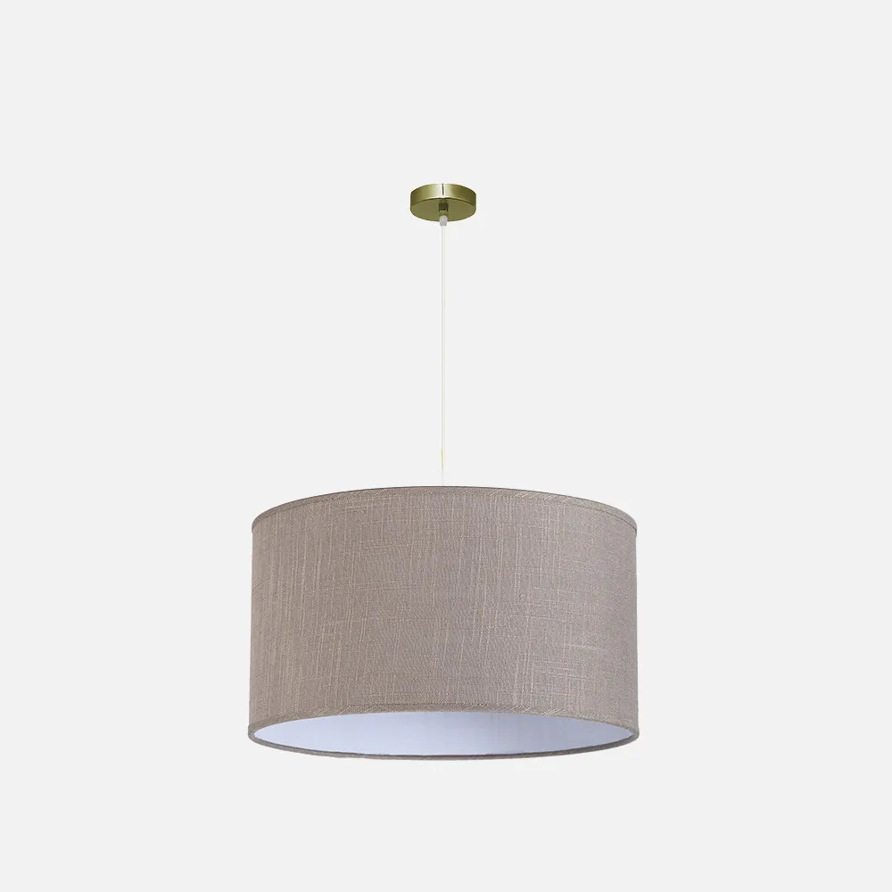 Colgante Happy 3xe27 Cuero/gris Regx60x60 Cm Sin Difusor