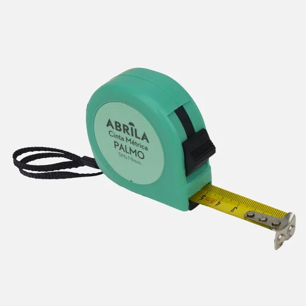 Metric Tape Palmo 5mx19mm Green C/blockade, Stick Magnetic,clip And Carry handle