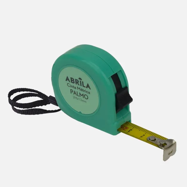 Metric Tape Palmo 2mx13mm Green C/blockade, Stick Magnetic,clip And Carry handle