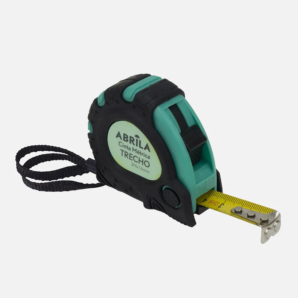 Cinta Metrica Trecho 3mx16mm Negro/verde Autobloqu Eo,enganche Magnetico,clip,antideslizane