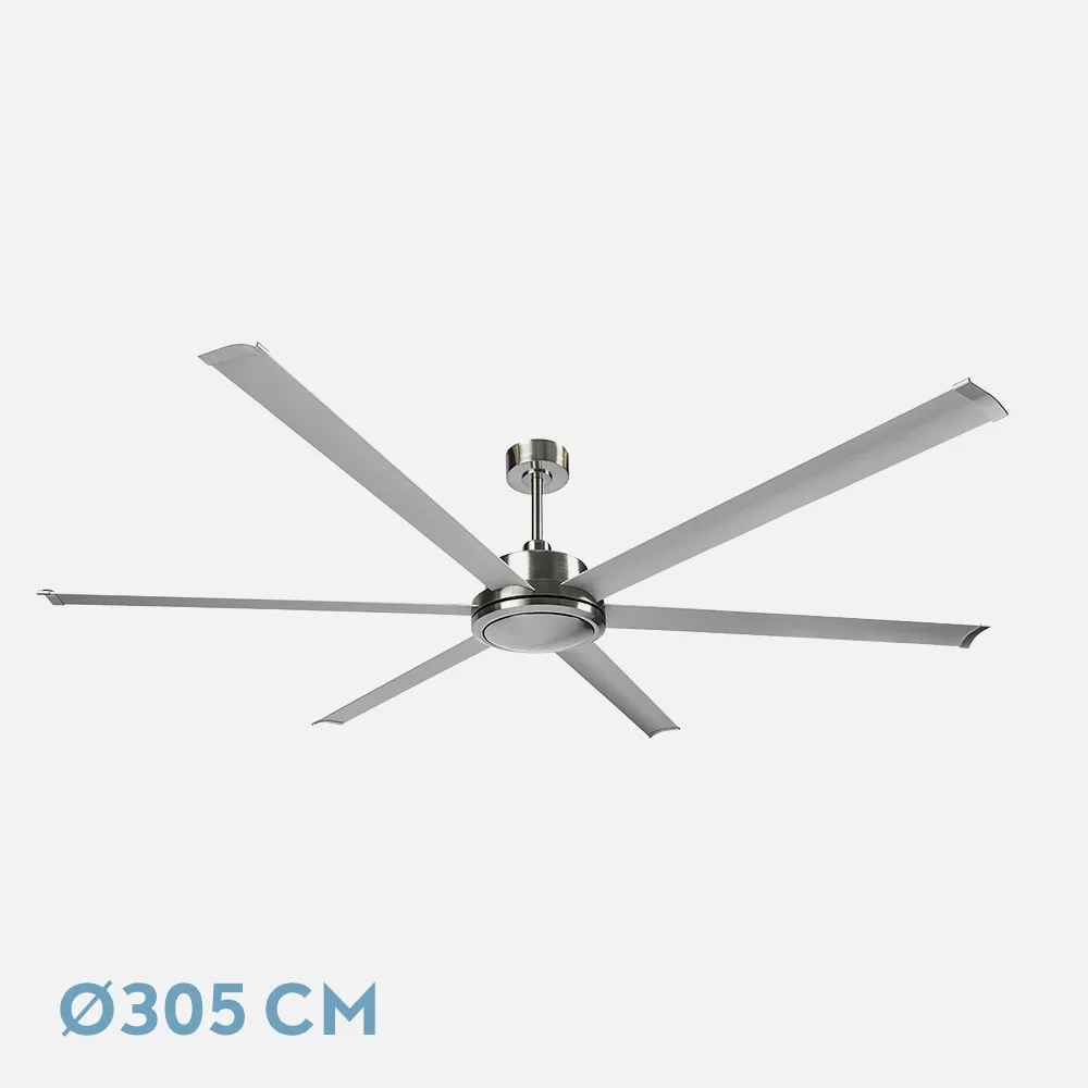 Ventilador Dc Sanson Niquel/plat Sin Luz 6asp 305d C/remoto Y Temporizador
