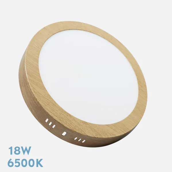 Downlight Surf. Thulita 18w 6500k Beech 1620lm  2,8x21x21 Cm