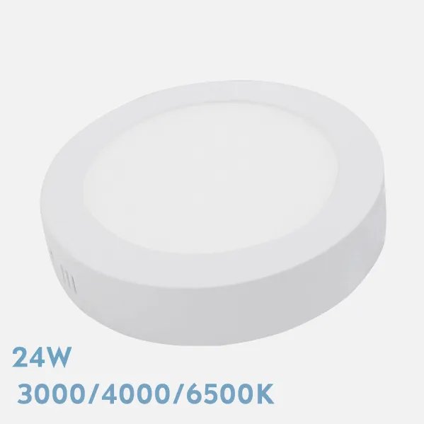 Downlight Superf.diorita 24w 3000k-4000k-6500k Blanco 2160lm 3,5x29x29 Cm