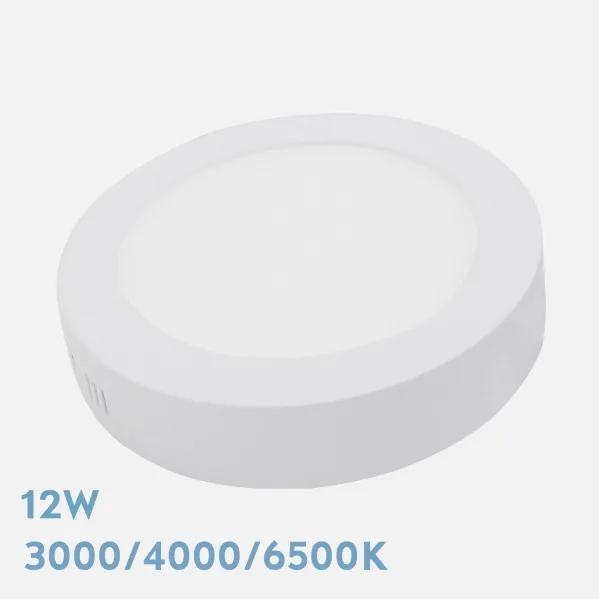 Downlight Surface Diorite 12w 3000k-4000k-6500k White 1080lm 3,5x17x17 Cm