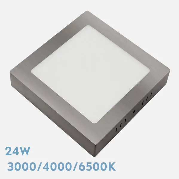 Downlight Superf.gabro 24w 3000k-4000k-6500k Niquel 2160lm 3,5x29x29 Cm