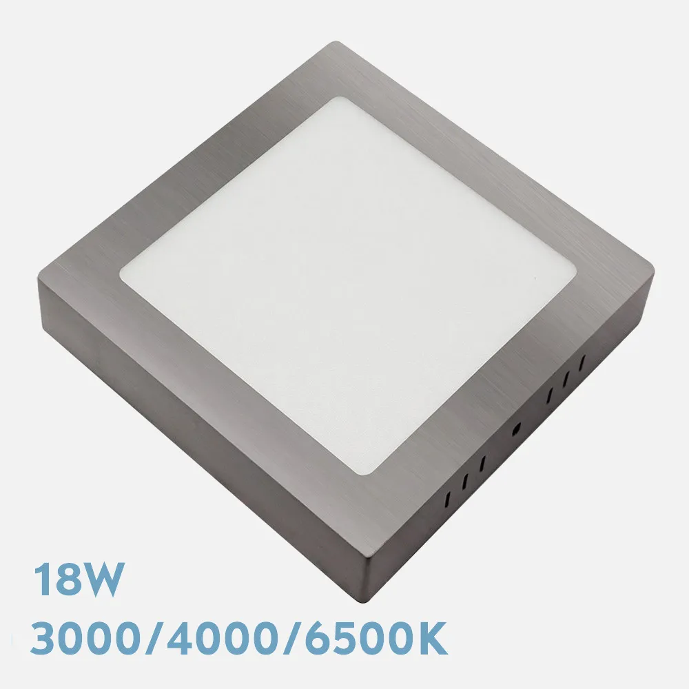 180501803 - Downlight Superf.gabro 18w 3000k-4000k-6500k Niquel 1620lm 3,5x22x22 Cm