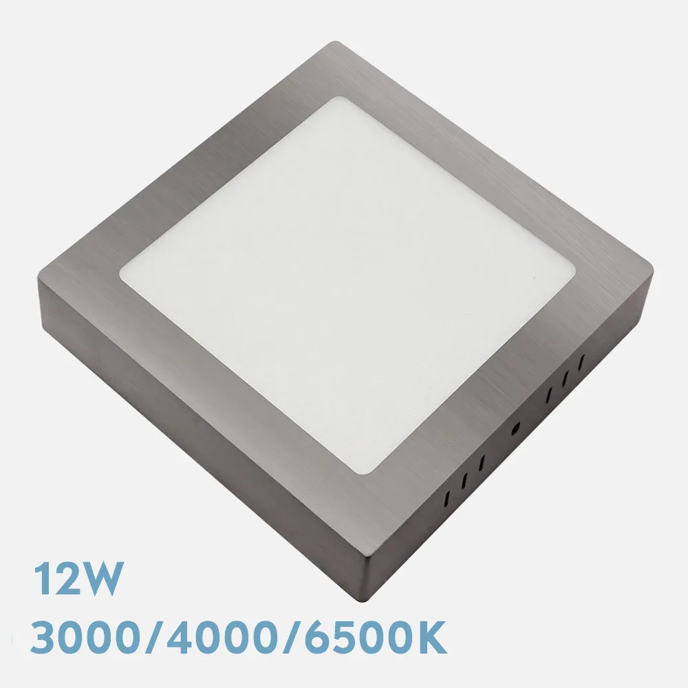 180501203 - Downlight Superf.gabro 12w 3000k-4000k-6500k Niquel 1080lm 3,5x17x17 Cm