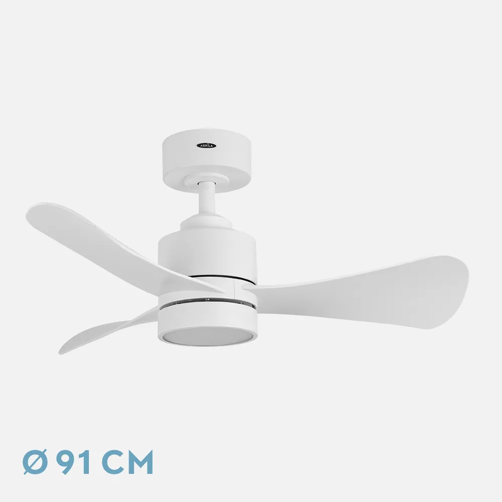 207791301 - Ventilador Dc Zepelin 18w 1900lm Blanco 3aspas 91d 3000-4000-6500K Remoto,memoria Y Temporizador