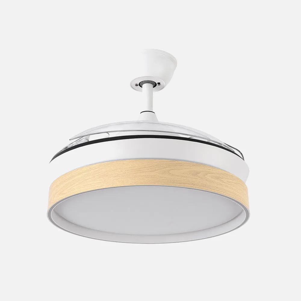 Ventilador Dc Iglu Blanc/hay 72w 6120lm 91d 3asp.desplegables 3000-4000-6000k Remoto, Temporizador, Memoria