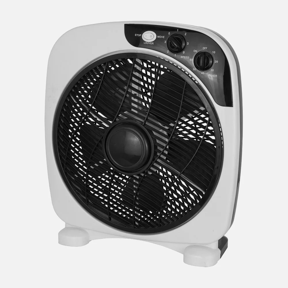 Ventilador Sobremesa Borja 45w Blanco/negro 3vel. 5 Aspas Temporizador 41x37,5x12,5cm