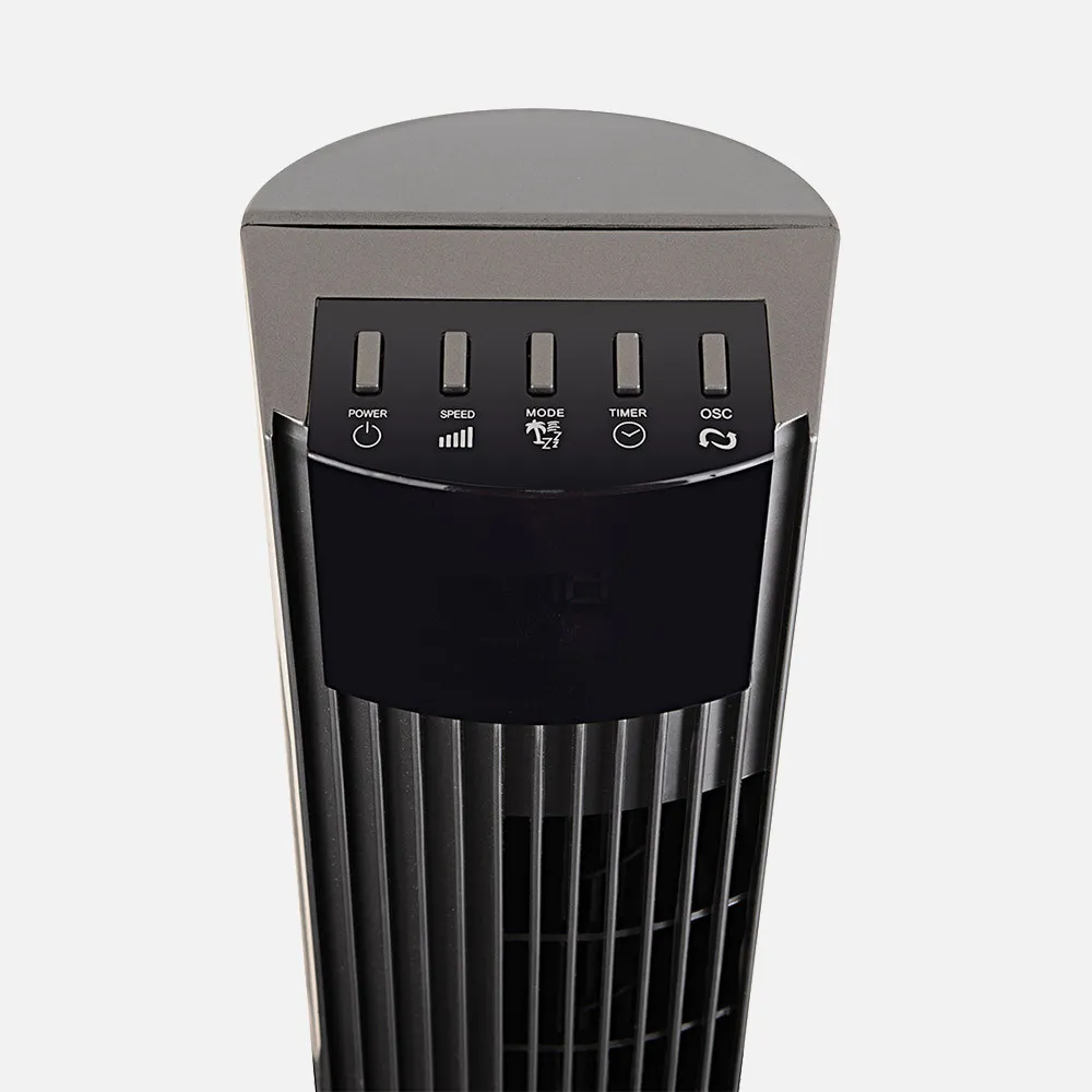 Ventilador De Torre Principe Plata 3vel 50w Remoto  Oscilante Temporizador 116x32x32cm