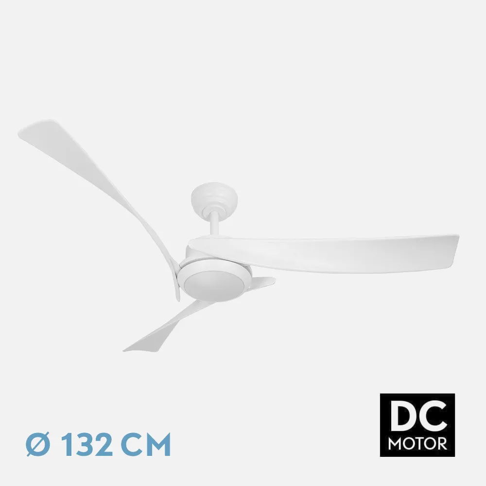 209691301 - Ventilador Dc Tarento 24w Blanco 3aspas 6ve 132d 2424 Lm 3000-4000-6500k Remoto+regulable Intensidad+temporizador+memoria