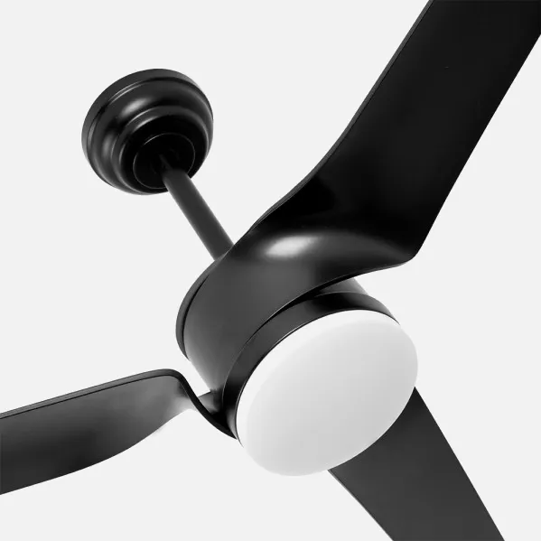 Ventilador Dc Montijo 24w Negro 3aspas 6vel 132d 2424 Lm 3000-4000-6500k Remoto+regulador Intensidad+temporizador+memoria