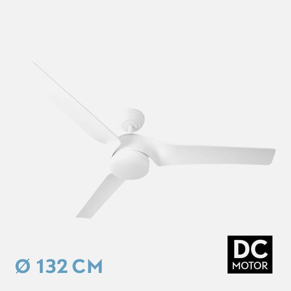 209791301 - Ventilador Dc Montijo 24w Blanco 3aspas 6vel 132d 2424 Lm 3000-4000-6500k  Remoto+regulable Intensidad+temporizador+memoria