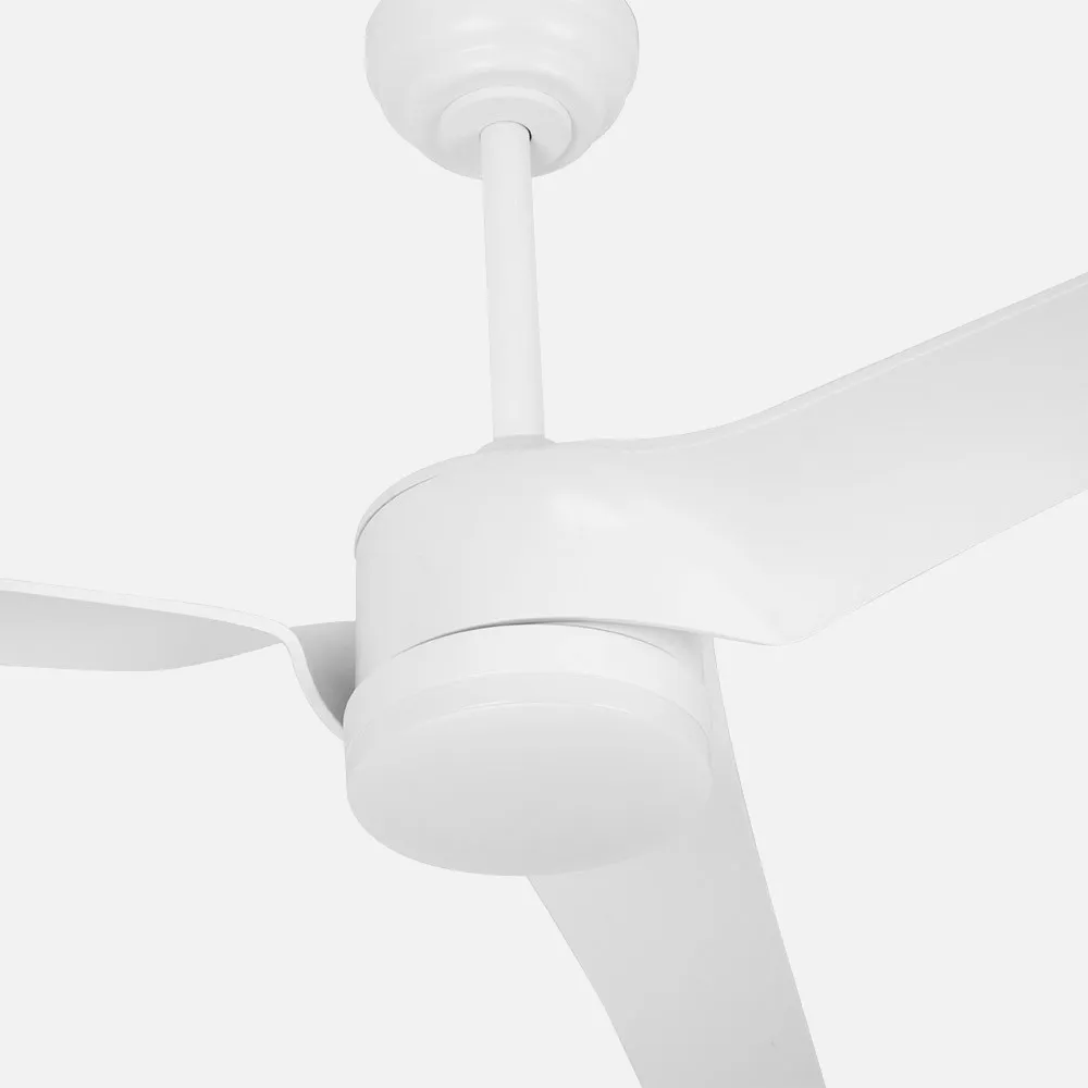 Ventilador Dc Montijo 24w Blanco 3aspas 6vel 132d 2424 Lm 3000-4000-6500k  Remoto+regulable Intensidad+temporizador+memoria