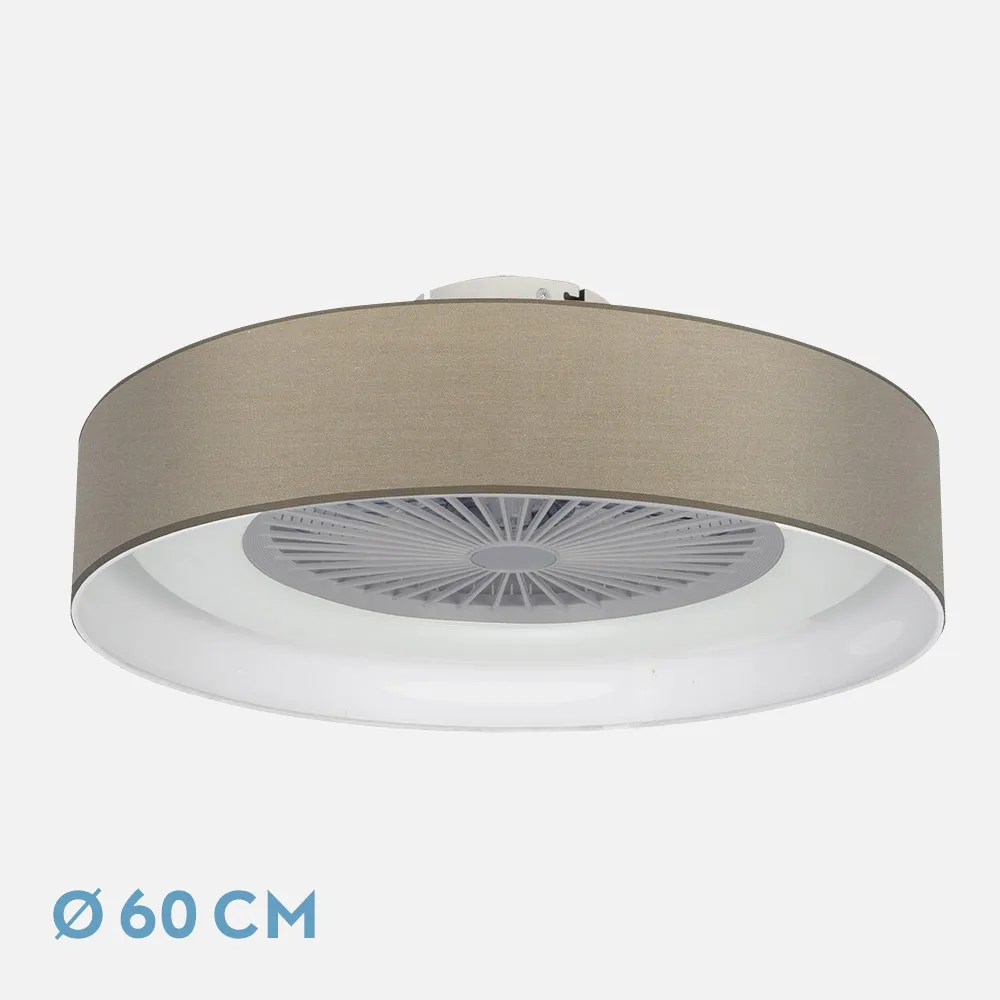 Ventilador Ibor 72w Piedra 5 Asp. 60d 3000-4000-6000k 8000lm Inten.reg.remoto.temporiz.memoria