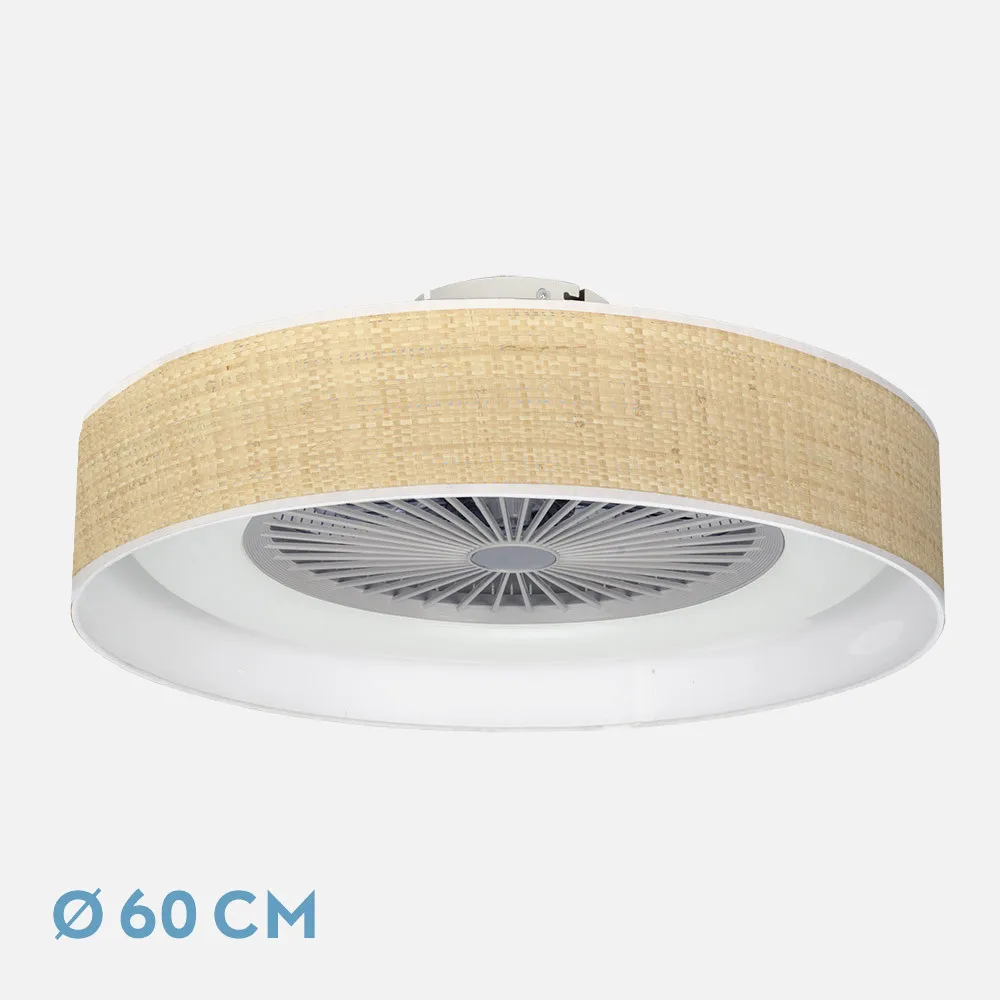 Ventilador Jerte 72w Natural 5asp. 60d 3000-4000-6000k 8000lm Remoto,memoria,reg.int,temporizador