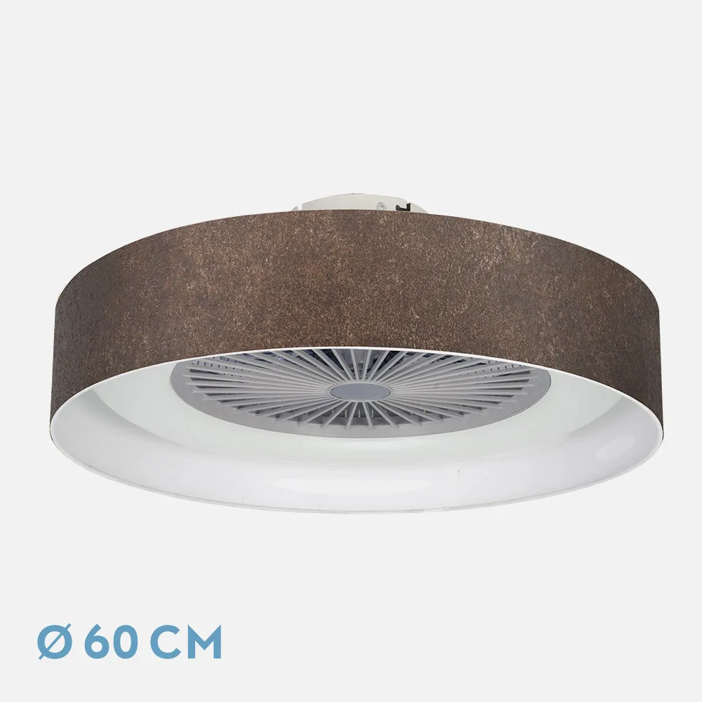 Ventilador Jerte 72w Oxido 5asp. 60d 3000-4000-6000k 8000lm Remoto,memoria,reg.int,temporizador