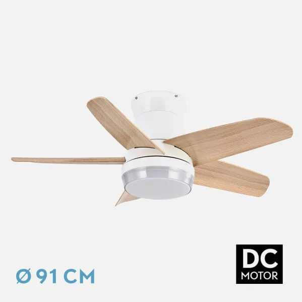 Fan Dc Neutron 24w 2400lm White/there is 5blades 91d 3000k,4500k,6000k, Remote+timer+memory