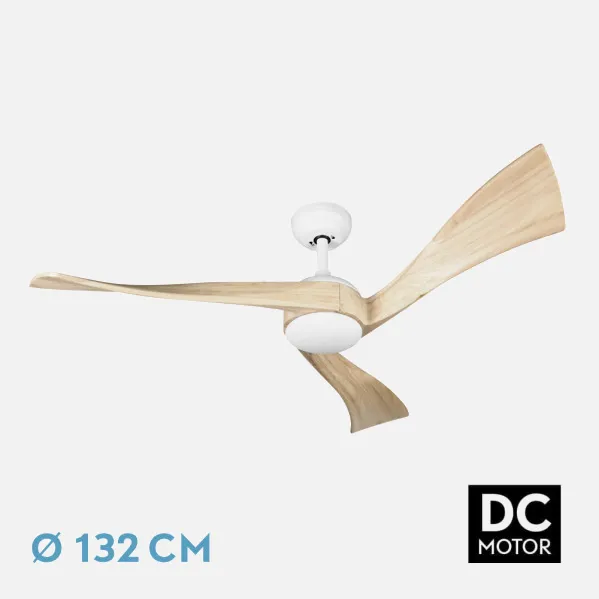 Ventilador Dc Janubi 22w Bla/haya 3asp.132d Reg.in 2350lm 3000-4000-6000k Remot+temp+mem 24