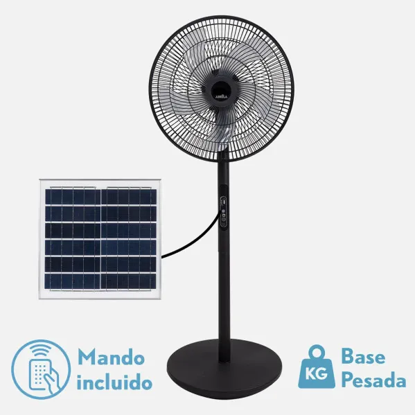 Fan Of Foot Solar Rialto Black 30w 3vel 5sails Port Usb Battery Lithium 112x41x38cm