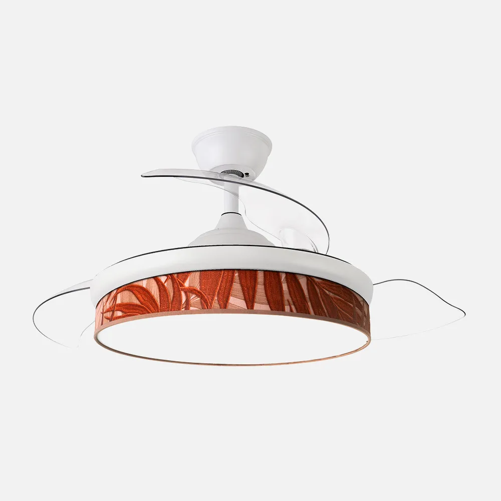 Ventilador Dc Moda 72w Blanco/hoja Caldera  91d 3aspas 7200lm 3000k, 4000k, 6000k Remoto+ Memoria+ Temporizador