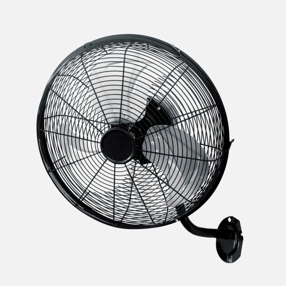 Ventilador Pared Arrecife 90w Negro/plata 45d  3 Velocidades Orientable Y Oscilante